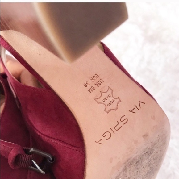 Via Spiga Fey Open Toe Fringe Slingback Sandal 8 - Picture 8 of 8